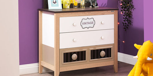 Cameretta completa da neonato con lettino crescita mod. "Melody Dark"