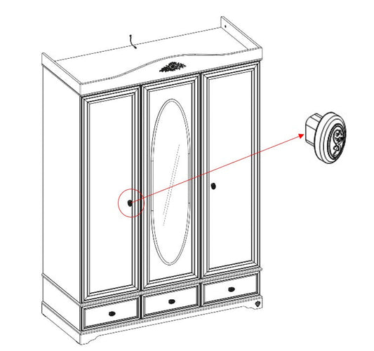 Rustikaler weißer Griff