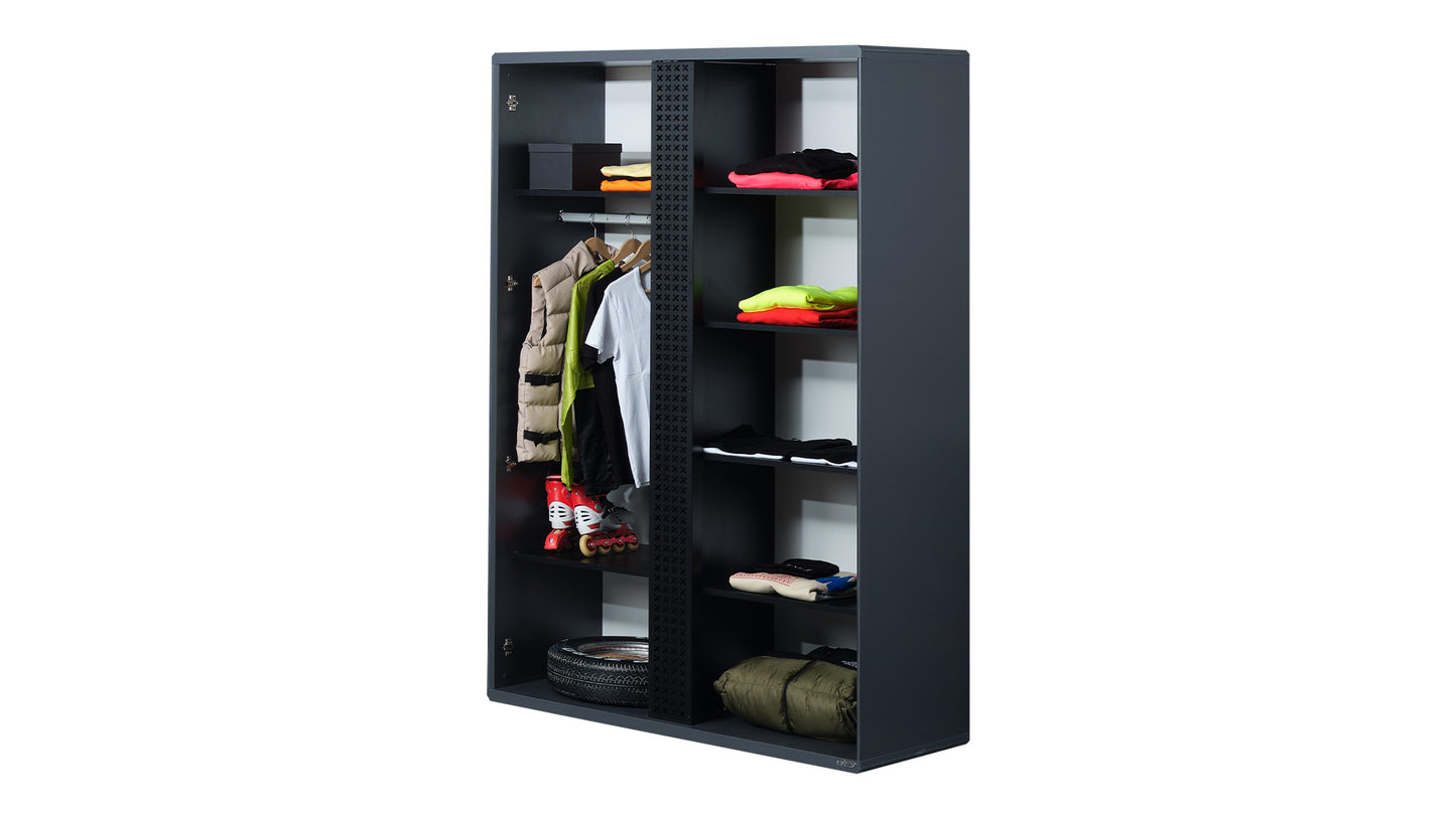 Komplettes „Arcade“-Kinderzimmer im Spielzimmerstil, schwarze Farbe und farbige LEDs.