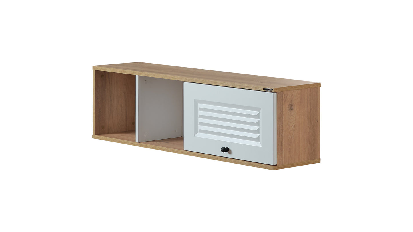 Komplettes Kinderzimmer „Best“ im Kolonialstil in hellem Holz und Weiß mit kompaktem Etagenbett.