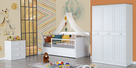 Cameretta completa per bambino bianca