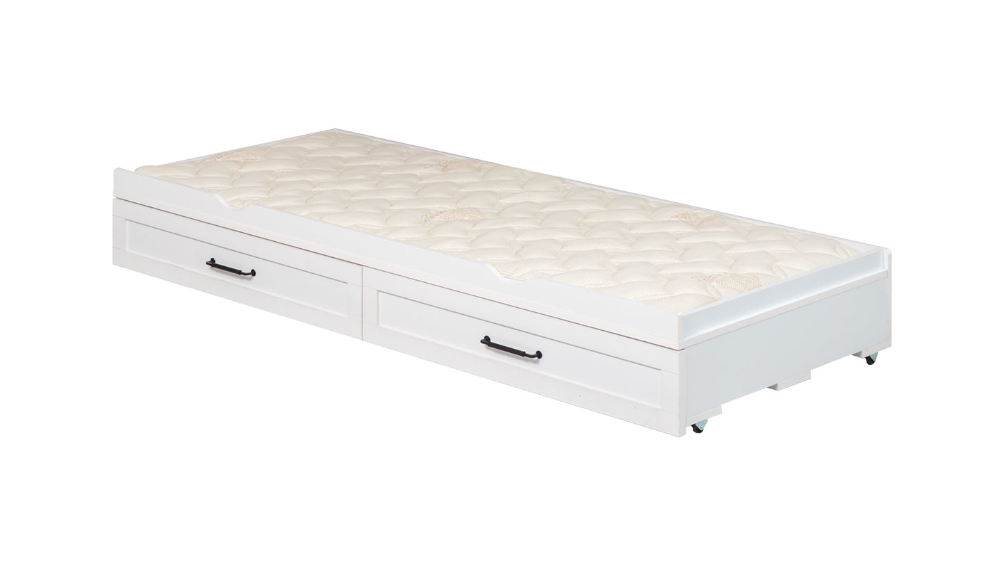 Cameretta completa per ragazzi "Carmen" stile modern country colore bianco con armadio tre ante.