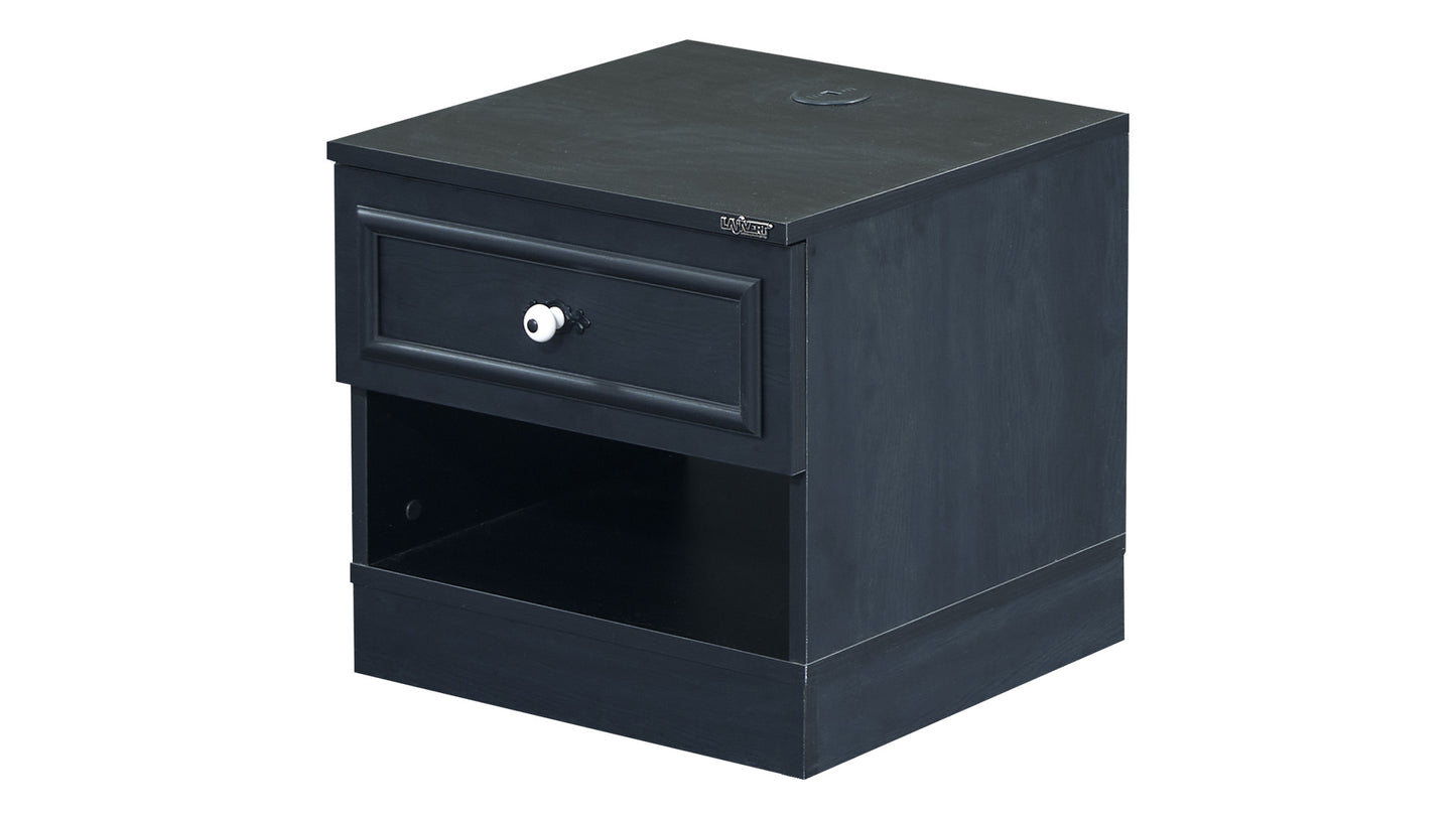 Cameretta completa per ragazzi "Charisma" stile elegante colore rovere chiaro e nero.