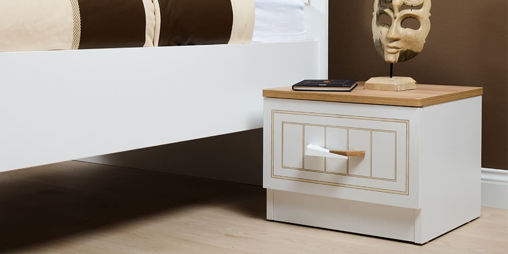 Cameretta completa per ragazzo "Mango" con letto 120x200 stile essenziale bianco