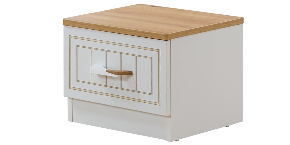 Cameretta completa per ragazzo "Mango" con letto 120x200 stile essenziale bianco