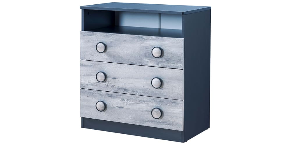 Chambre complète pour garçon avec lit 120x200 style "Urban" gris