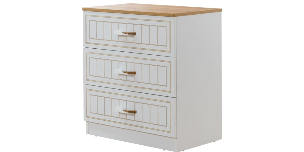 Cameretta completa per ragazzo "Mango" con letto 120x200 stile essenziale bianco