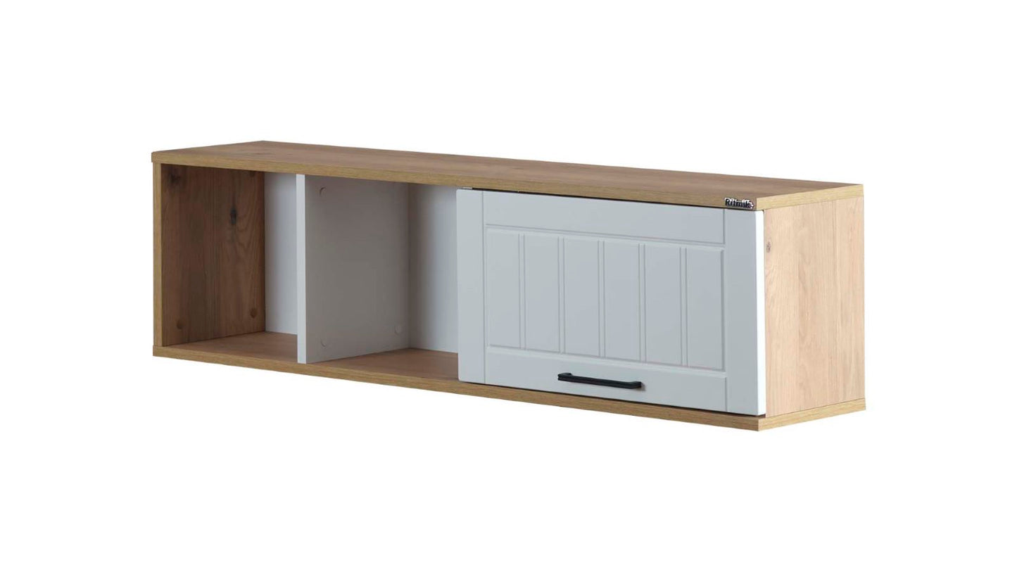 Chambre enfant complète "Diamant" en chêne blanc et clair.