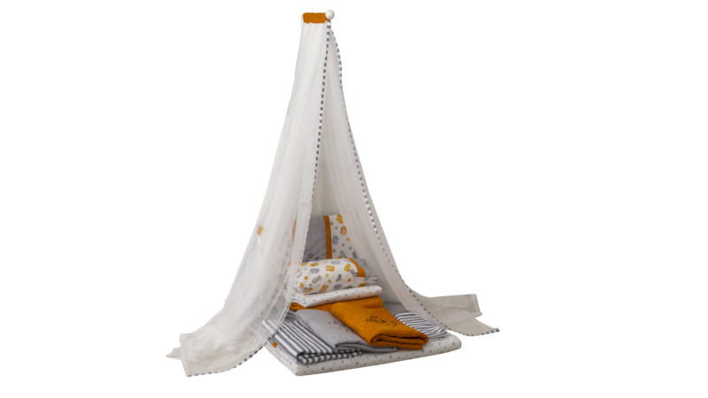 Cameretta completa  per neonati "Extreme" stile modern street colore grigio, arancio, nero e legno con letto evolutivo.