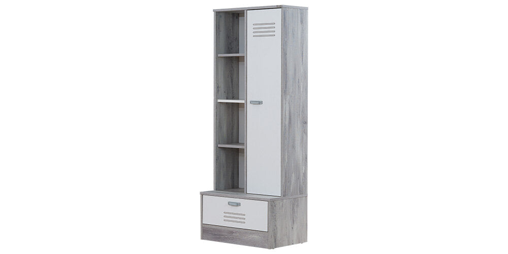 Cameretta completa per ragazzo/a "Intelligente" colore bianco e grigio con letto contenitore.