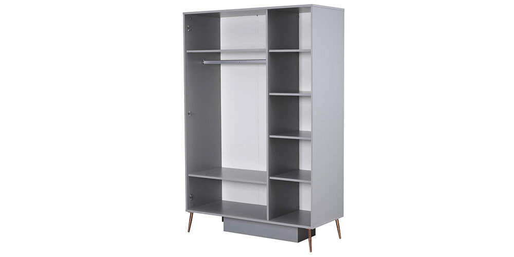 Cameretta completa per ragazzi "Lara" stile classico elegante colore bianco e grigio