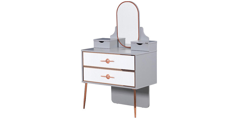 Cameretta completa per ragazzi "Lara" stile classico elegante colore bianco e grigio