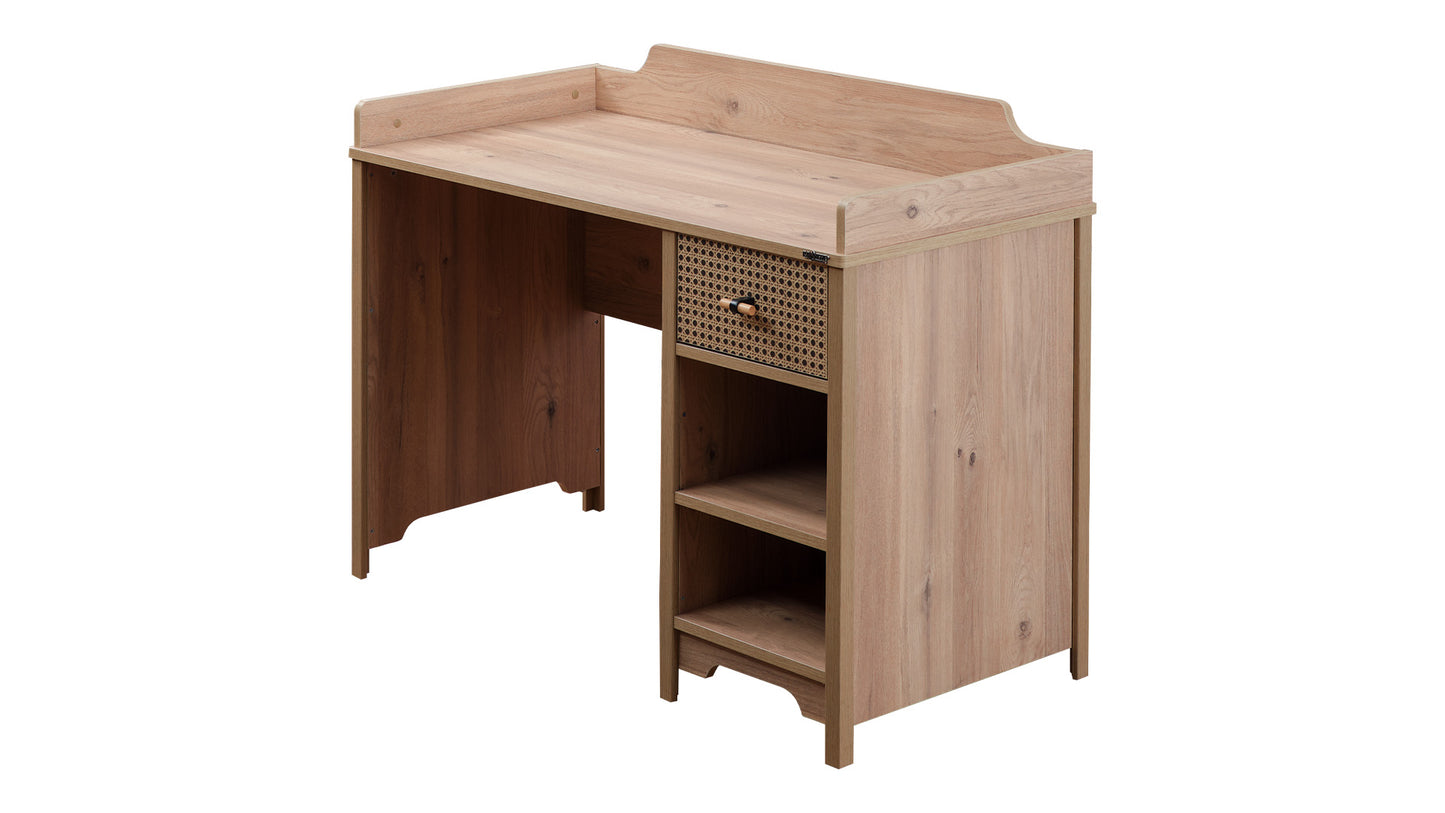 Cameretta completa per ragazzi "Latte" stile classico e naturale color legno chiaro.