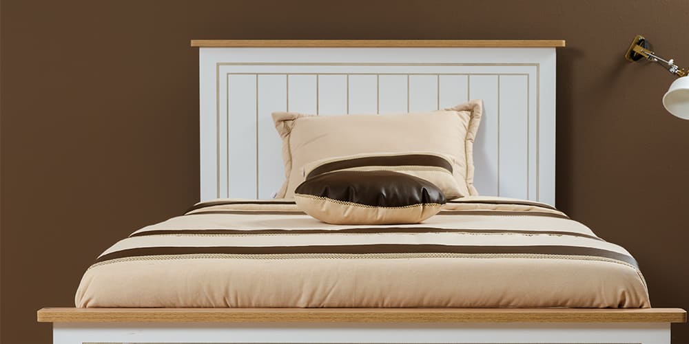 Cameretta completa per ragazzo "Mango" con letto 120x200 stile essenziale bianco