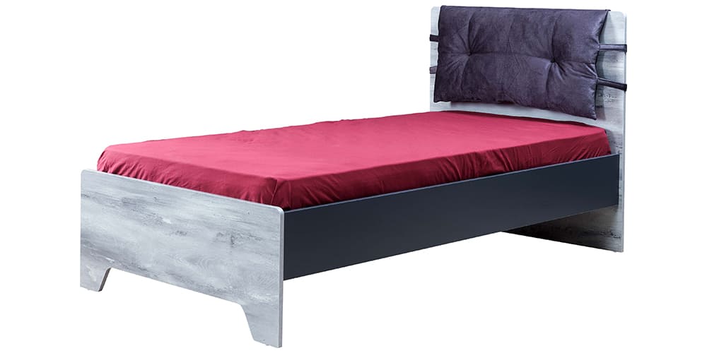 Chambre complète pour garçon avec lit 120x200 style "Urban" gris