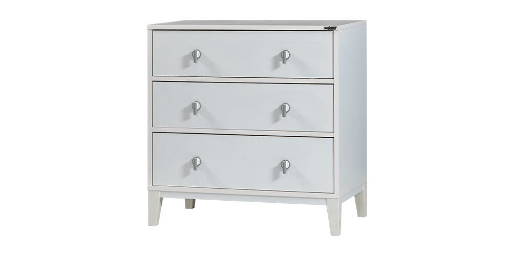 Montessori-Schlafzimmer für Jungen/Mädchen „Luna“, weiße Farbe.