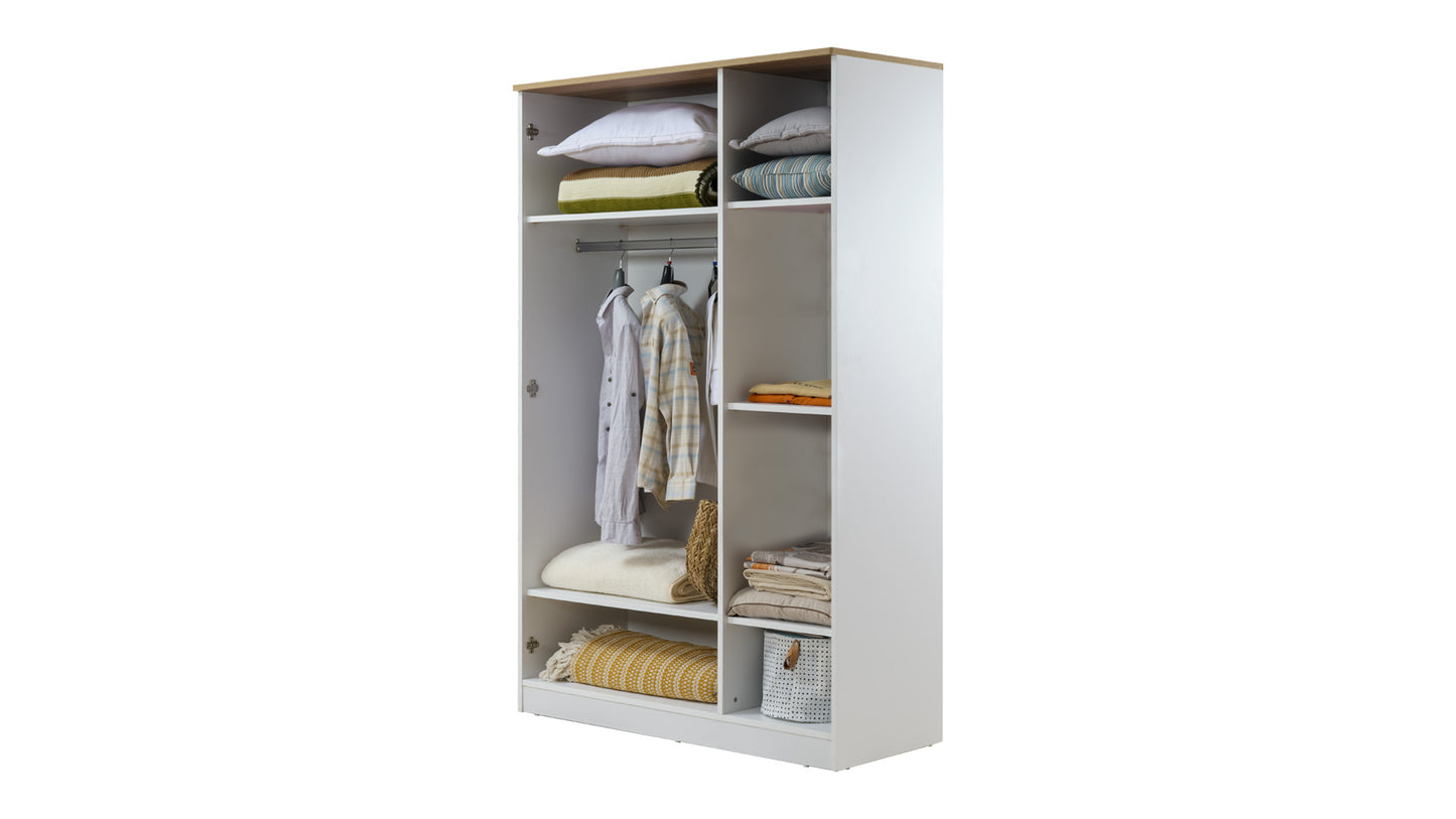Cameretta completa per ragazzo "Mango" con letto 120x200 stile essenziale bianco