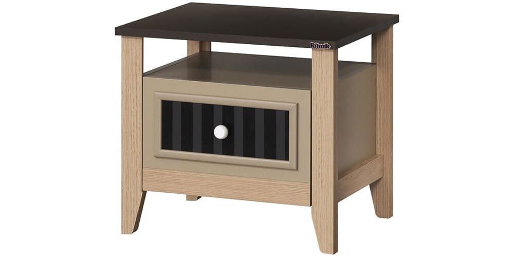 Cameretta completa per ragazzi "Melody" stile vintage bianca, legno chiaro e grigio.