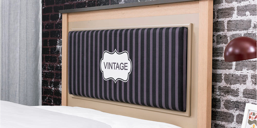 Cameretta completa per ragazzi "Melody" stile vintage bianca, legno chiaro e grigio.