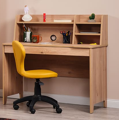 Cameretta completa per ragazzo "Nesta" stile essenziale color legno pino chiaro.