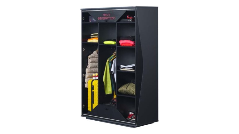 Cameretta completa per ragazzo "Next Game" stile sala giochi colore grigio antracite.