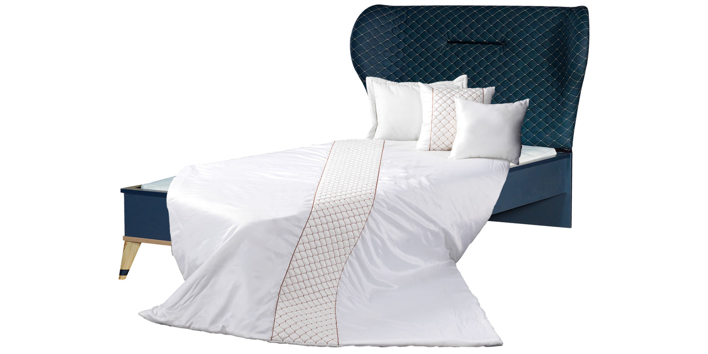 Chambre garçon complète "Oscar" en bleu foncé et bois