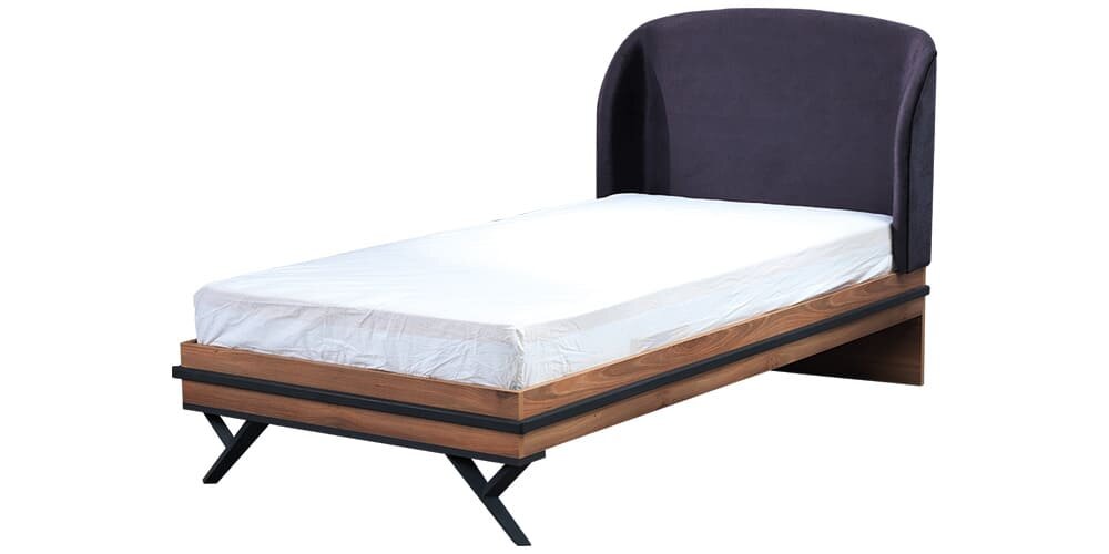 Cameretta completa per ragazzi "Piedra" stile contemporaneo colore grigio antracite e legno naturale.