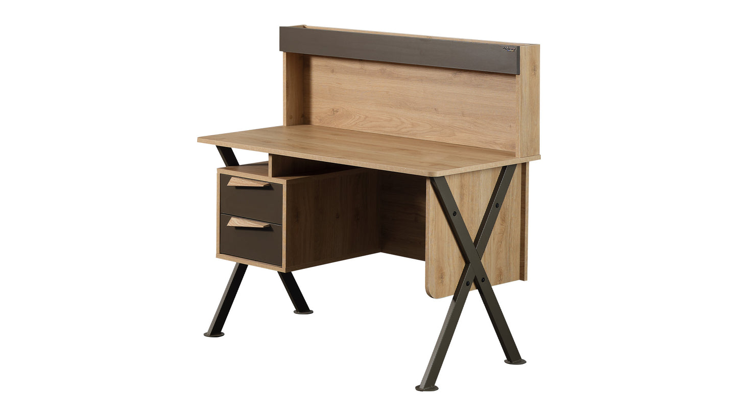 Cameretta completa per ragazzi "Relax" stile contemporaneo color rovere chiaro e grigio antracite armadio 3 ante.
