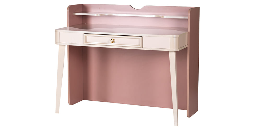 Cameretta completa per ragazza "Royal" colore rosa chiaro e rosa scuro.