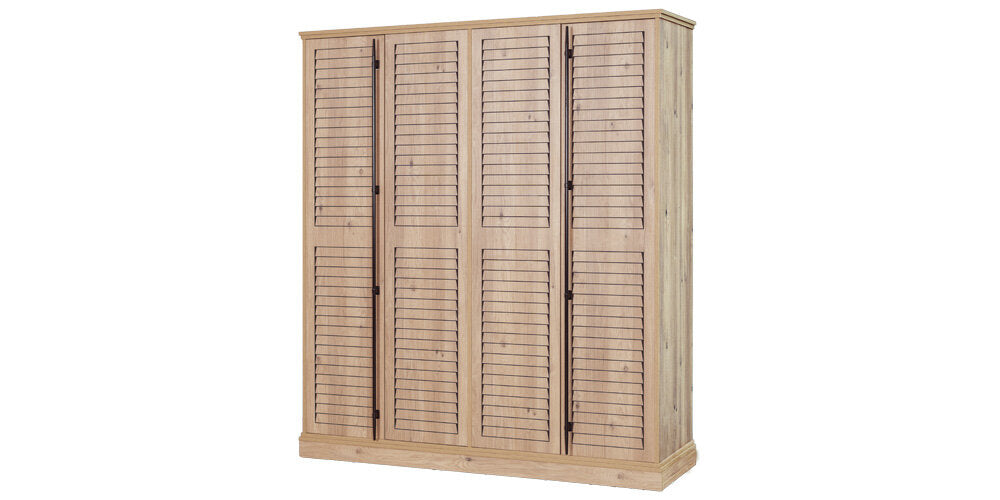 Cameretta completa per ragazzo/a "Rustico" stile essenziale con letto a castello color legno e bianco.