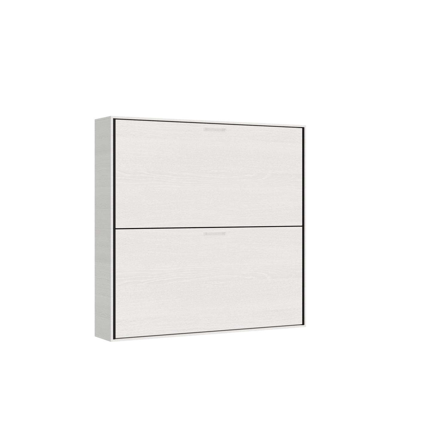 Letto a castello a scomparsa con due letti singoli colore bianco frassino L.199,9 P.39,2 H.190,8
