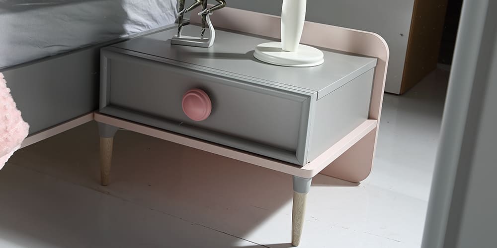 Komplettes Schlafzimmer für Mädchen mit 100x200 Bett Mod. „Elegant“