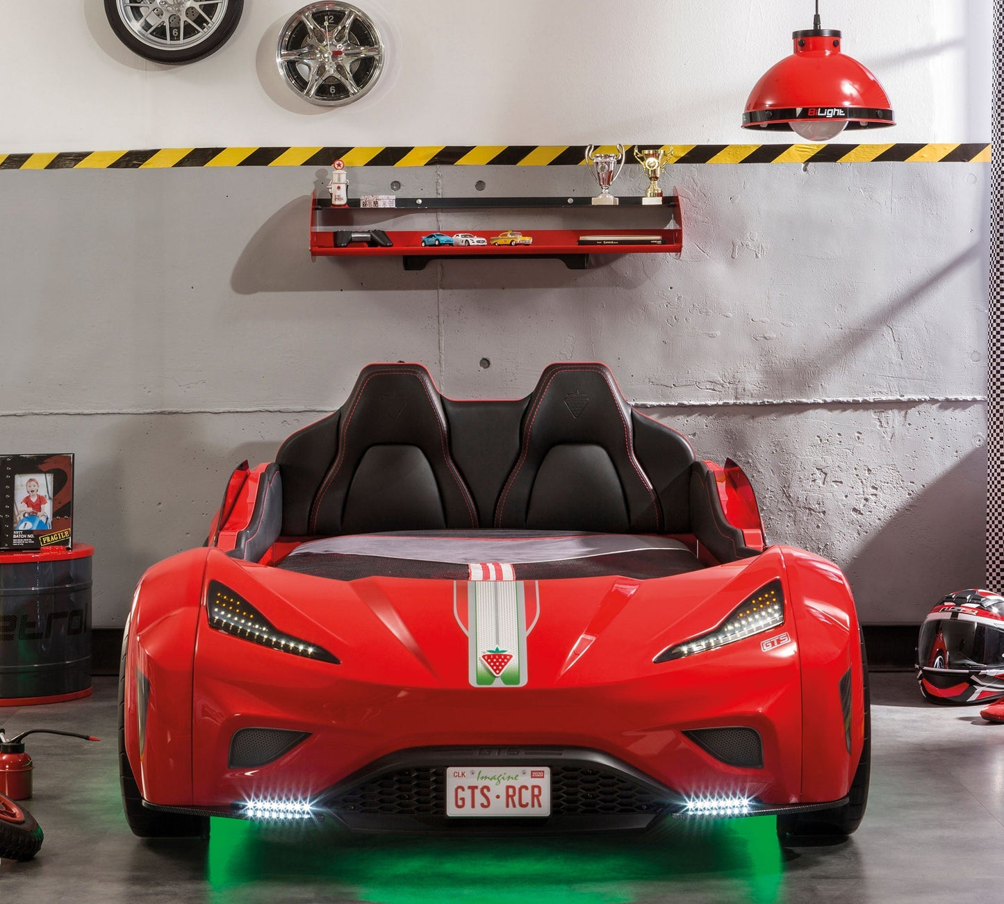 Gts Autoletto macchina per bambini - (Rosso) (99x191 Cm)