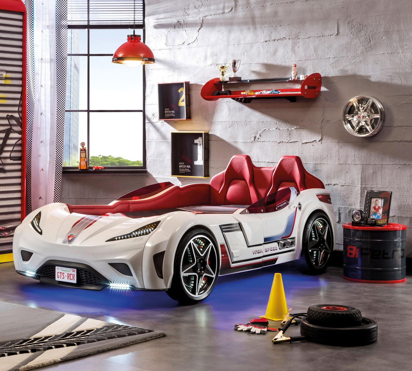 Gts Autoletto macchina per bambini - (bianco) (99x191 Cm)