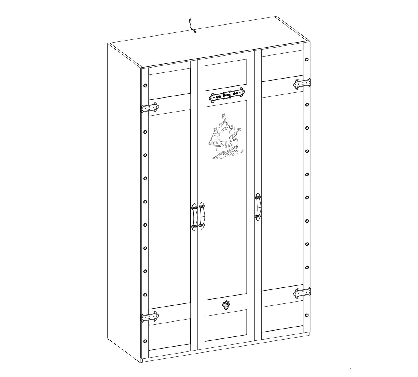 Armoire pirate 3 portes (pirate)