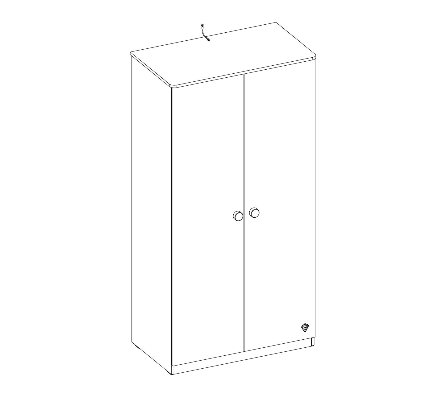 Armoire 2 portes moka