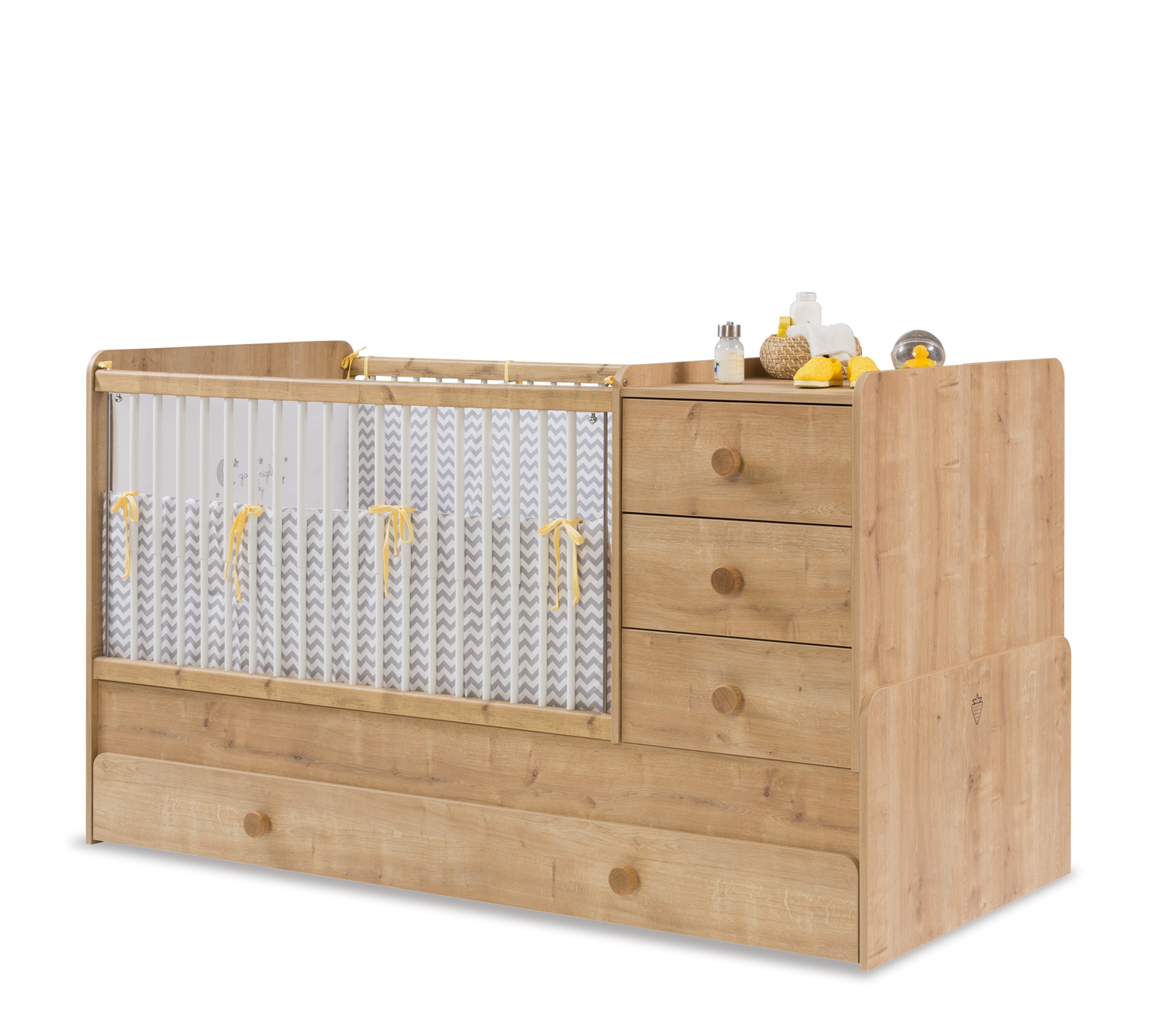 Lit bébé convertible Moka (avec lit parent) (80x180 cm)