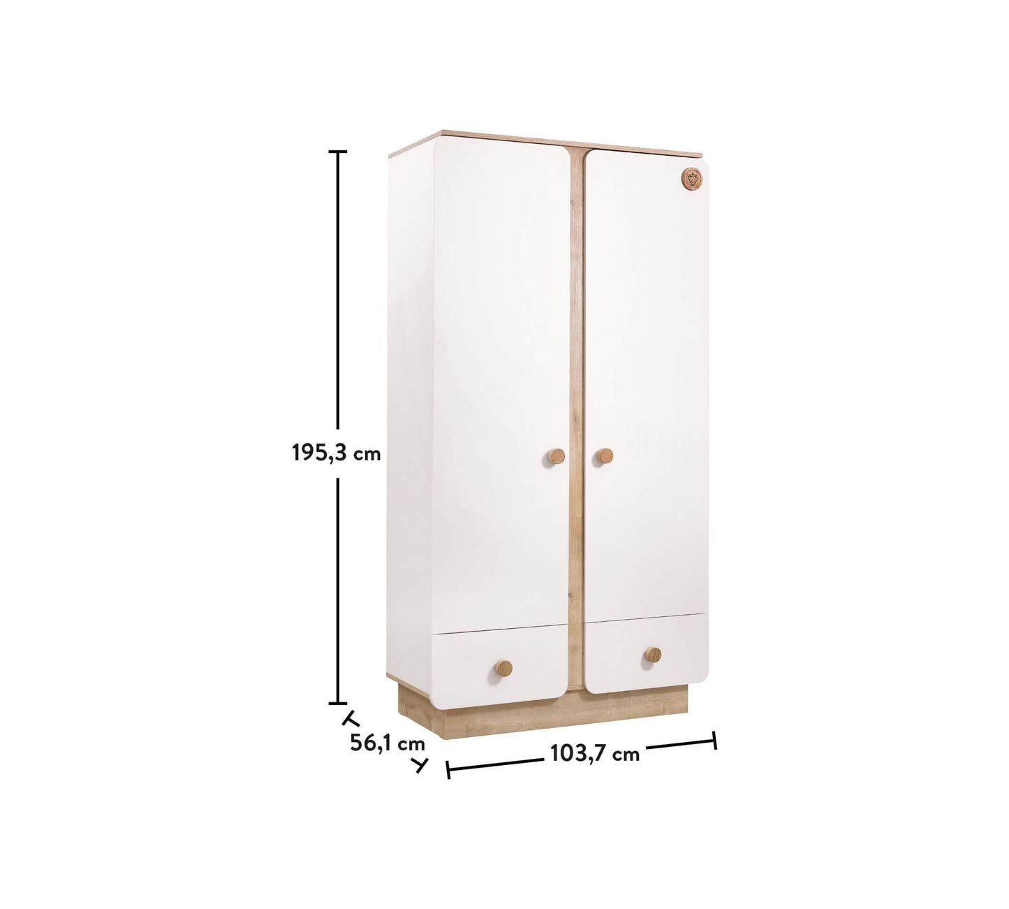 Armoire 2 portes Natura Baby