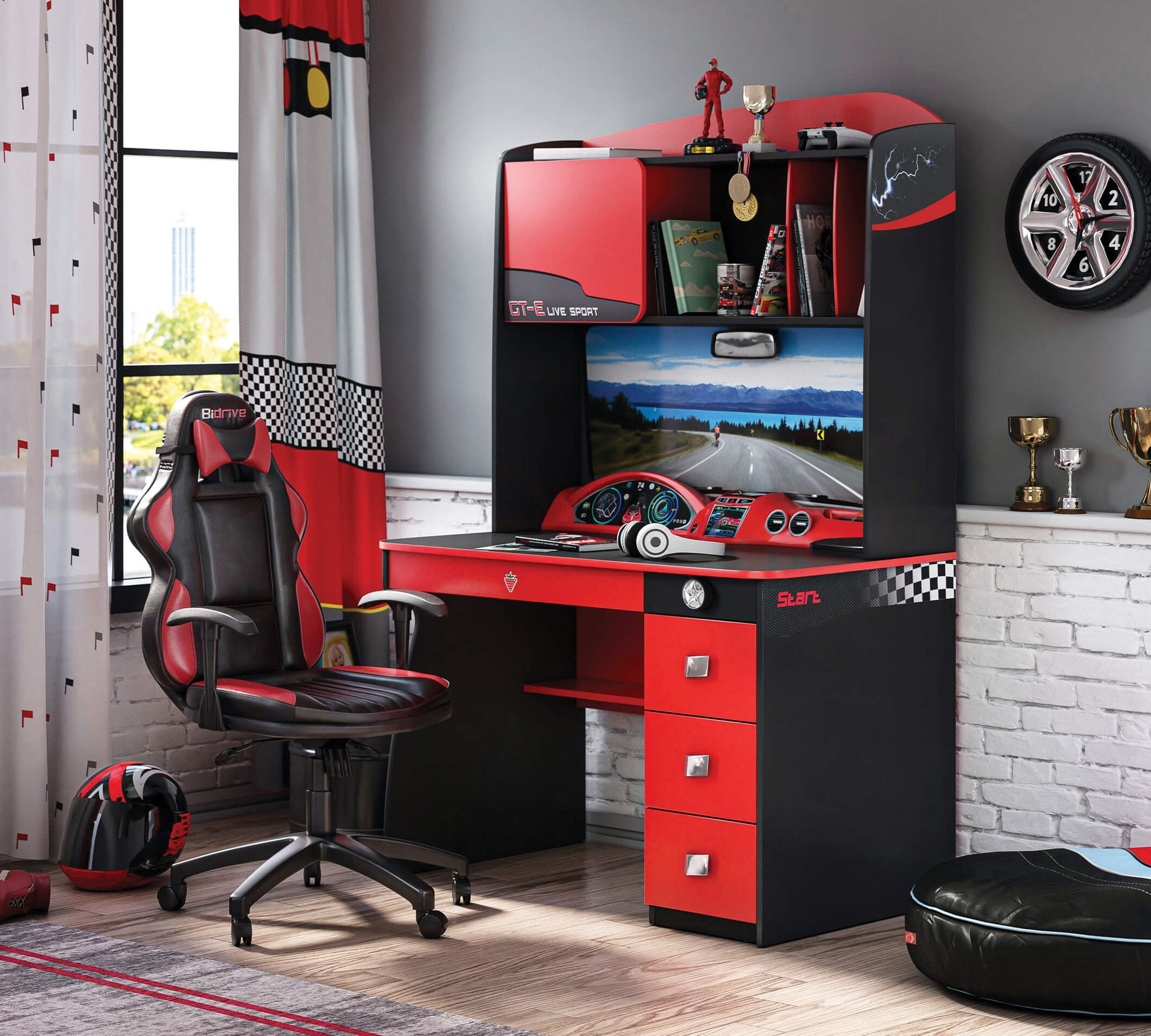 Champion Racer Concept Desk con unità - Donne’s Home