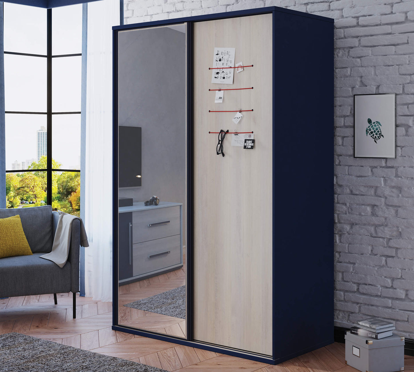 Petite armoire coulissante Trio