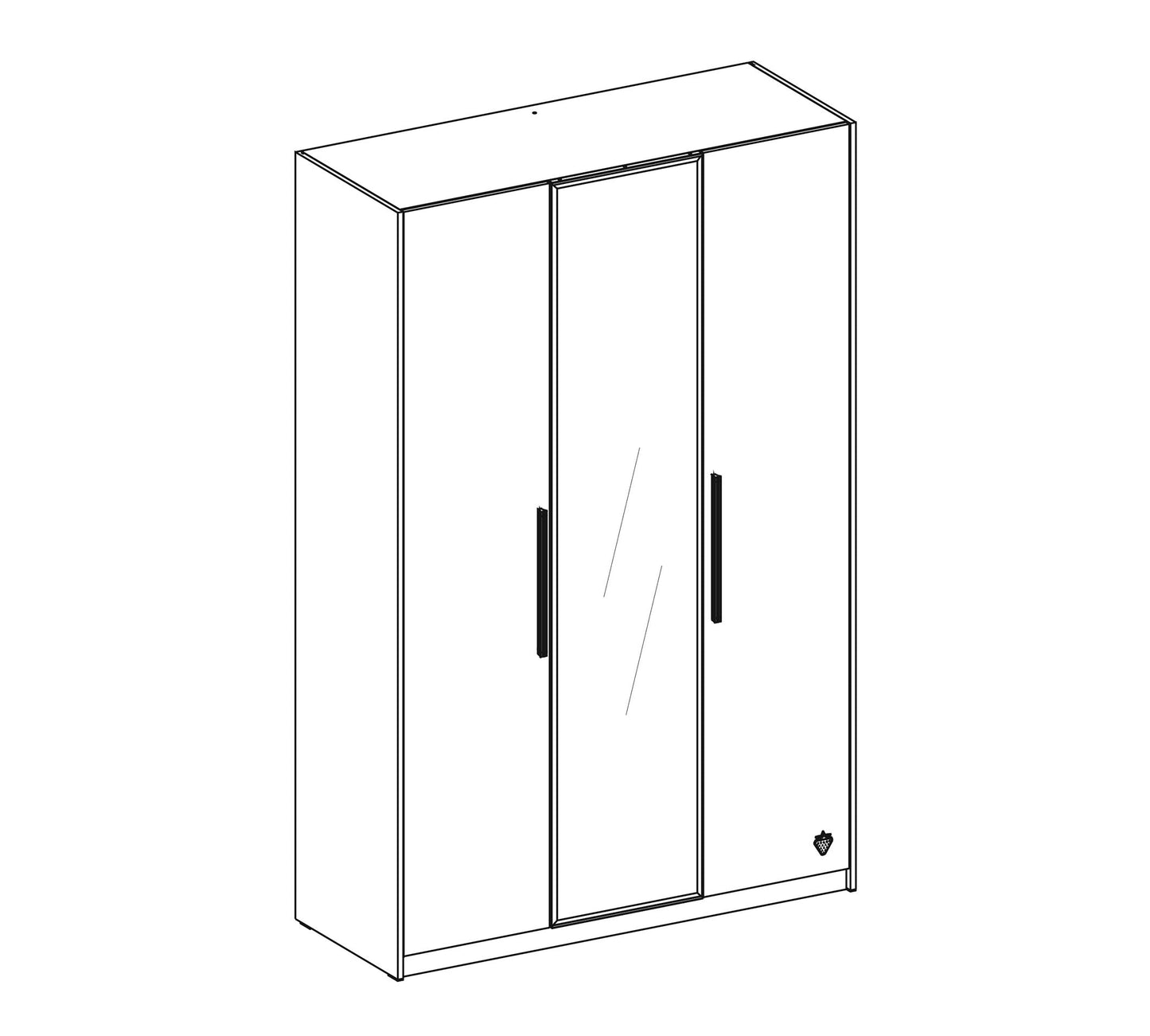 Armoire 3 portes blanche