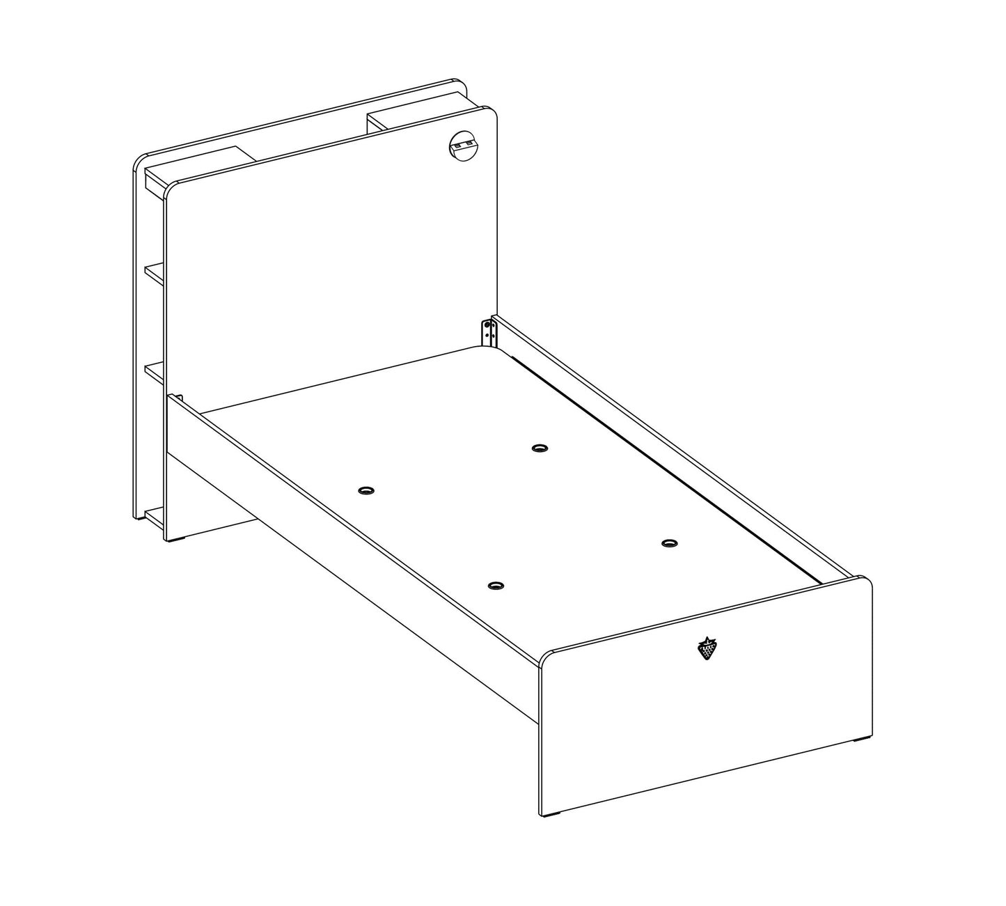 Letto Bianco (100x200 Cm)