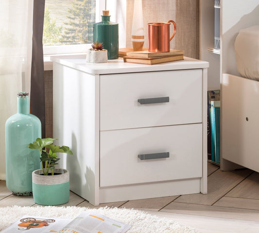 Table de chevet blanche