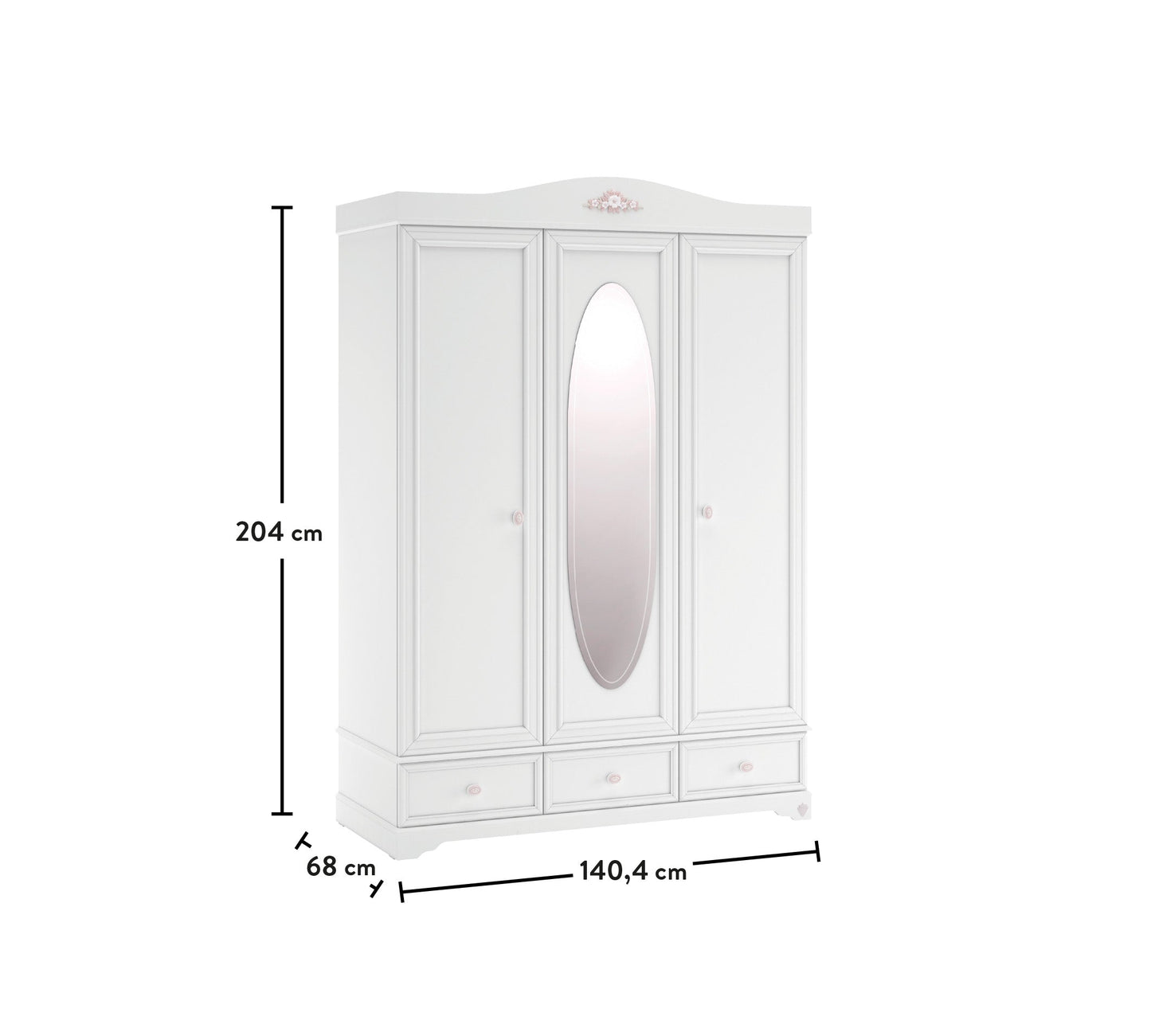 Armoire Rustique Blanche 3 Portes