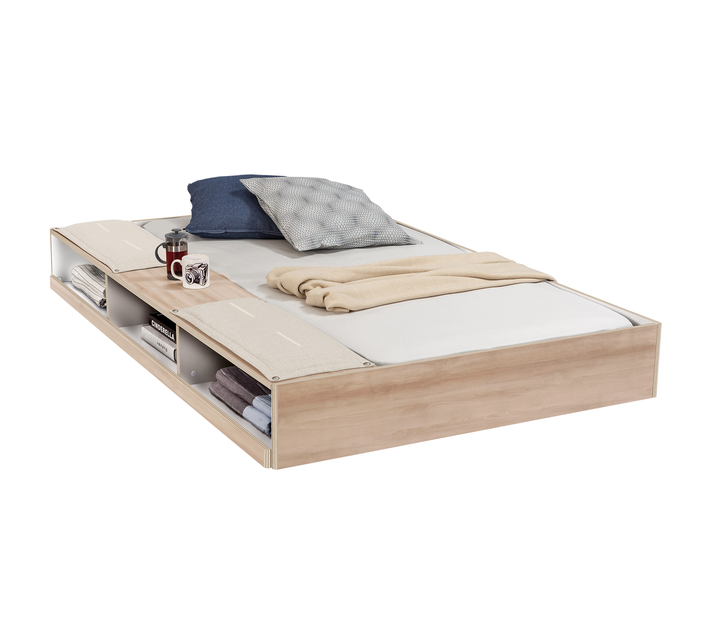 Letto Duo Estraibile Con Divisori (90x190 Cm)