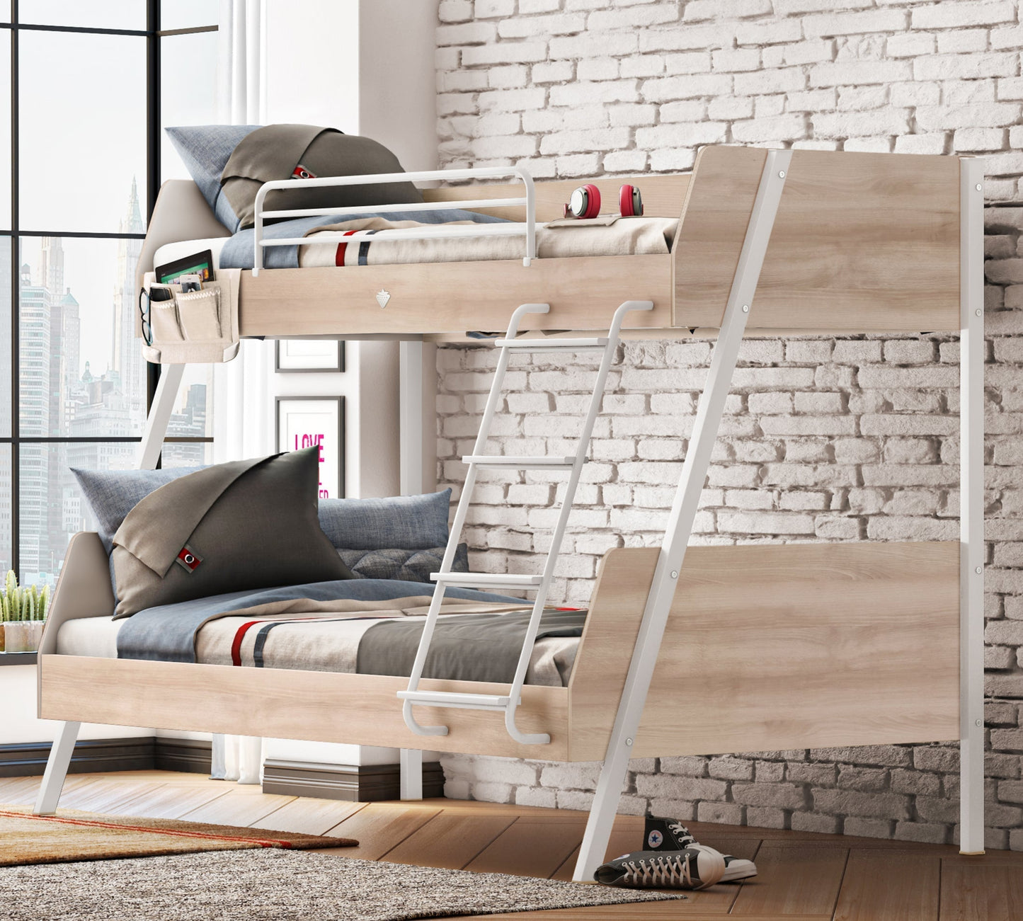 Letto a Castello Duo Grande (90x200-120x200 Cm)
