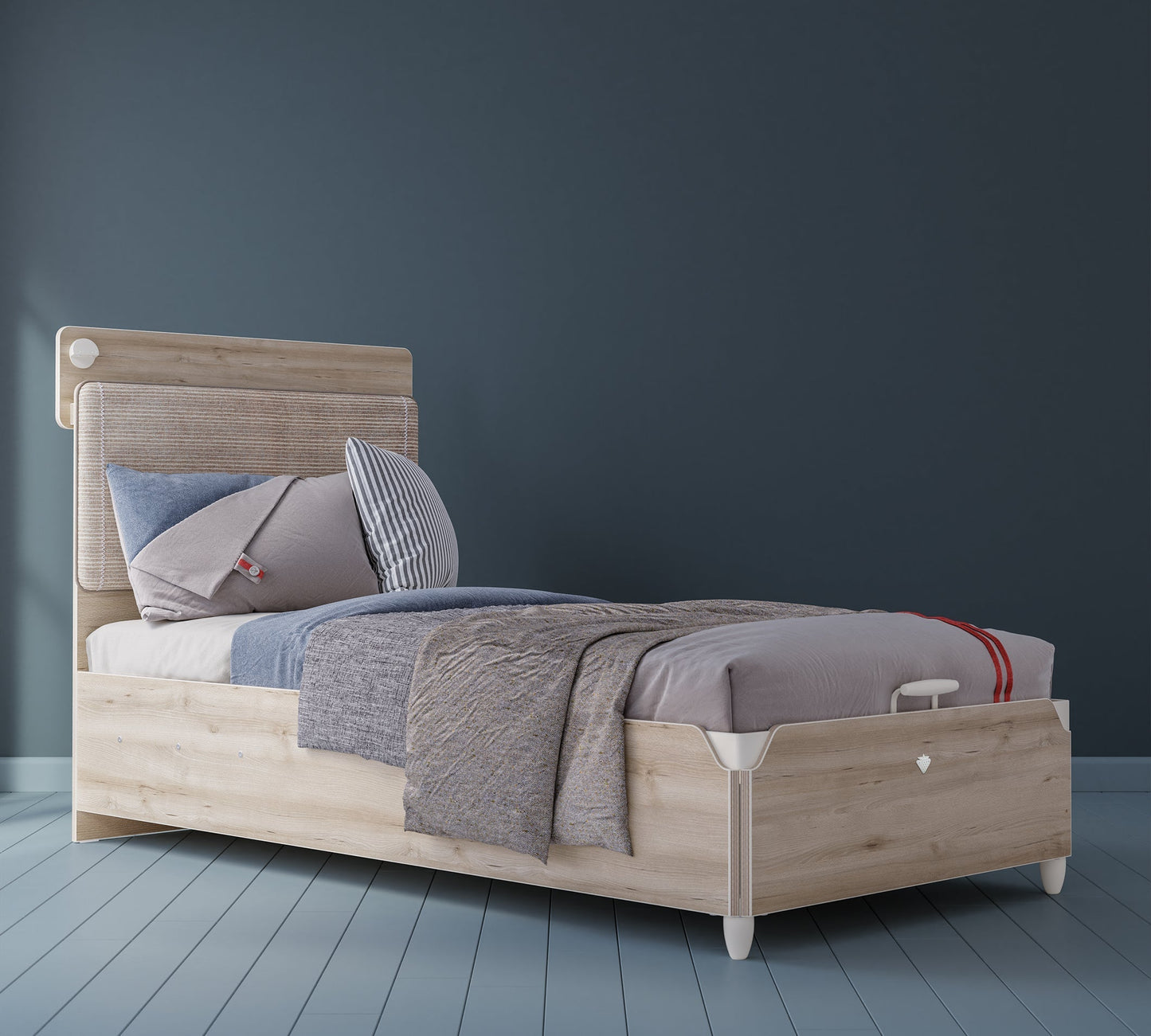 Duo-Line-Bett mit Untergestell (120 x 200 cm)