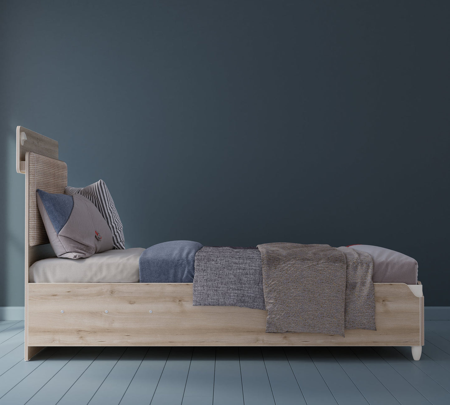 Line Duo Bett mit Untergestell (100x200 cm)