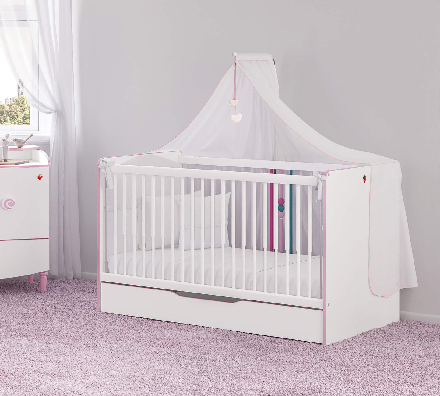 Herausnehmbare Schublade für Princess-Kinderbett (70x140 cm)