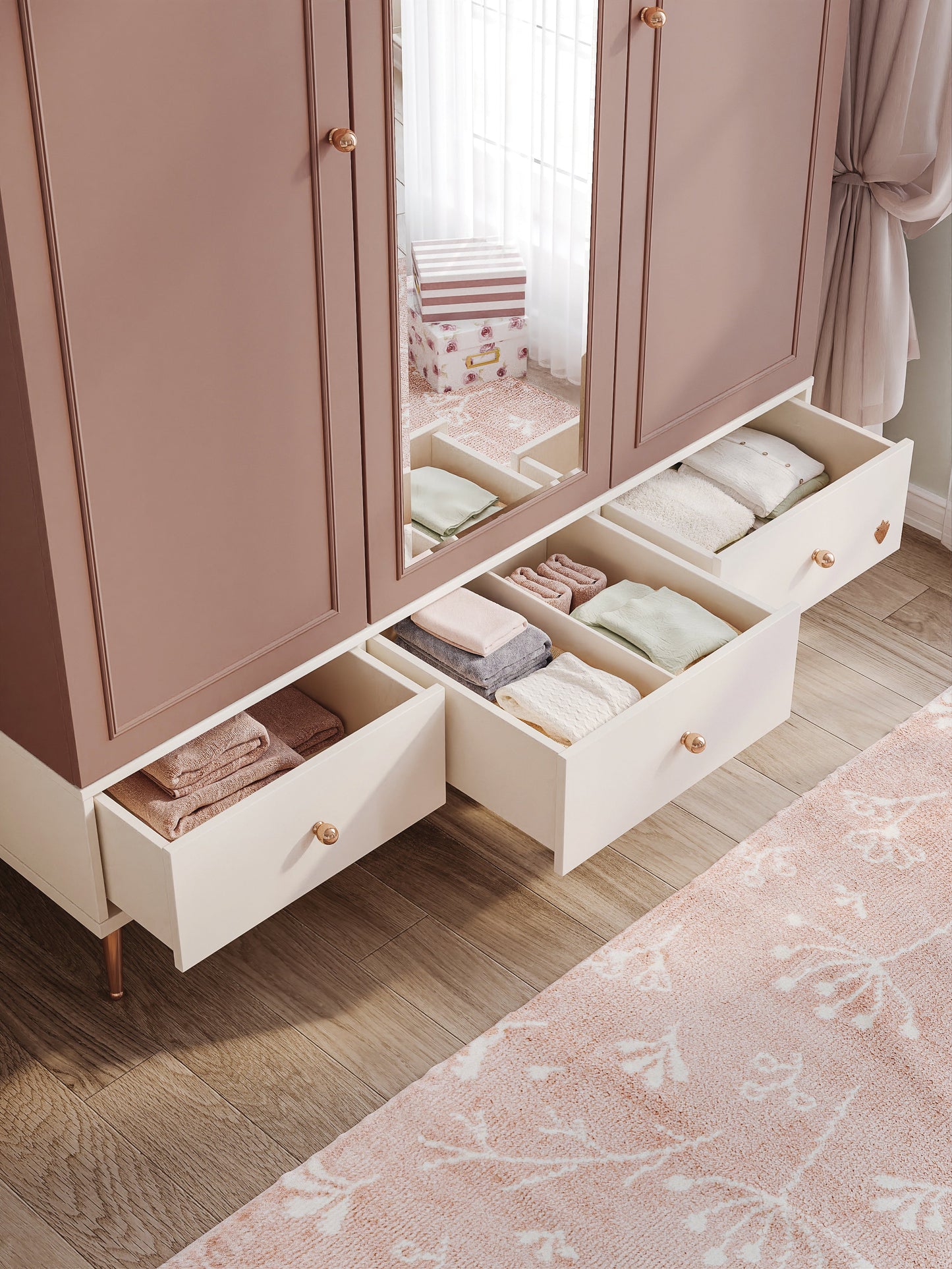 Elegance 3-türiger Kleiderschrank